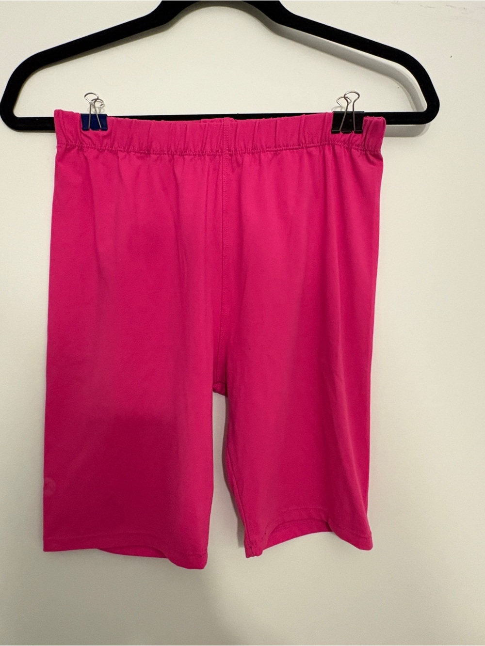 Sweetlegs Bright Pink Elastic-Waist Bike Shorts